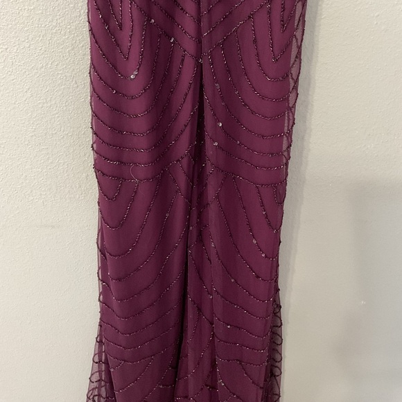 Adrianna Papell ART DECO BEADED BLOUSON DRESS WITH HALTER NECKLINE size 0 D106 - Picture 10 of 12